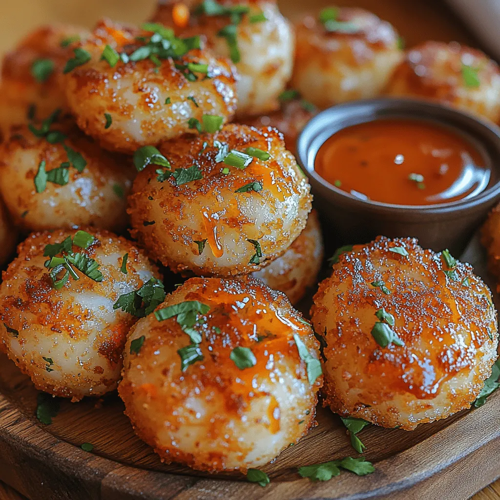 When it comes to appetizers that pack a flavorful punch, Crispy Shrimp Balls Delight stands out as a sensational choice. These delectable morsels offer a delightful combination of textures and flavors that will tantalize your taste buds. The crispy exterior, coupled with a succulent shrimp filling, makes them a crowd-pleaser for any gathering. Whether you're hosting a dinner party, a casual get-together, or simply craving a snack, these shrimp balls are sure to impress your guests and elevate your appetizer game.