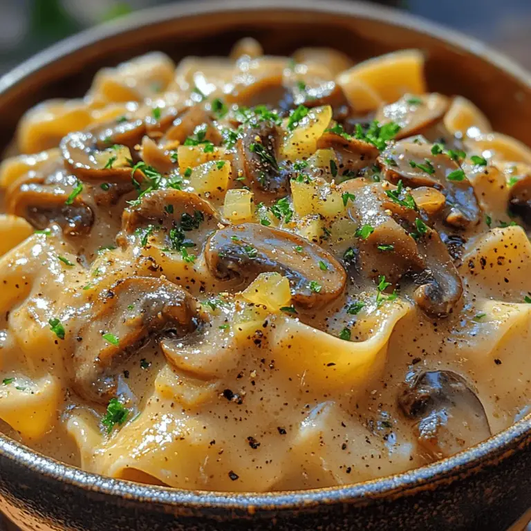 To fully appreciate the Savory Mushroom Stroganoff, it’s essential to understand the role of each ingredient. Here’s a closer look at the key components that come together to create this comforting meal.