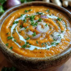 Carrots, the star ingredient of this soup, are not just visually striking with their bright orange hue; they are also packed with essential nutrients. These root vegetables are an excellent source of beta-carotene, which the body converts into vitamin A, a crucial nutrient for maintaining healthy vision. In addition to vitamin A, carrots provide a wealth of vitamins and minerals, including vitamin K, potassium, and antioxidants. The high fiber content in carrots supports digestive health and can help maintain a healthy weight.