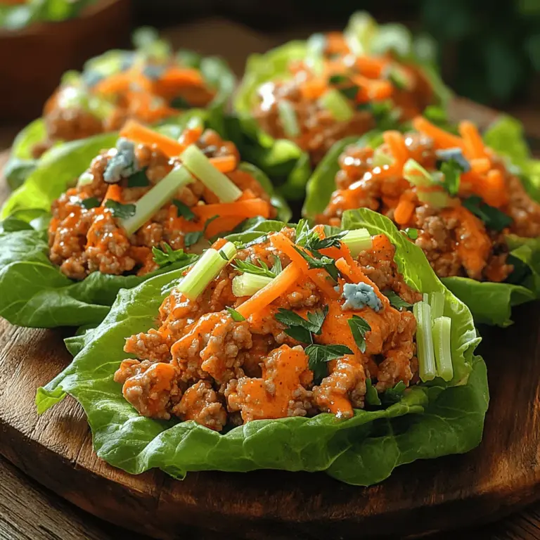 To create a mouthwatering batch of Spicy Buffalo Turkey Lettuce Wraps, it’s important to understand the role of each ingredient in the recipe. The star of the dish is ground turkey, which provides a lean protein source that is both nutritious and satisfying. Ground turkey is lower in fat compared to traditional ground beef, making it an excellent choice for those aiming to reduce their caloric intake while still enjoying a hearty meal. Additionally, turkey is rich in essential nutrients, such as B vitamins, phosphorus, and selenium, contributing to a balanced diet.