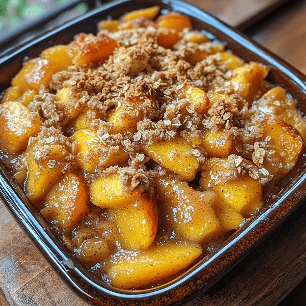 When the sun shines bright, and the summer breeze carries the sweet aroma of ripe fruit, there’s nothing quite as satisfying as diving into a warm bowl of peach crisp. This delightful dessert, combining the luscious sweetness of fresh peaches with a crunchy oat topping, is a quintessential summer treat that has captured the hearts of many. The beauty of a homemade peach crisp lies in its simplicity and the way it showcases seasonal ingredients. There's something incredibly rewarding about preparing a dish from scratch, knowing that every layer of flavor is thoughtfully crafted by your own hands.