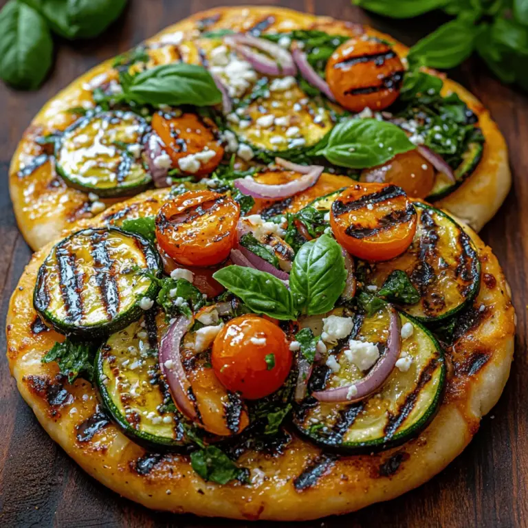 Grilled veggie flatbread is a delightful and nourishing dish that perfectly marries the flavors of fresh, seasonal vegetables with the satisfying base of flatbread. This meal is not only scrumptious but also versatile, making it suitable for various occasions, whether you're looking for a light lunch, a fulfilling dinner, or a crowd-pleasing appetizer for your next gathering. The combination of grilled bell peppers, zucchini, red onions, cherry tomatoes, and the creamy touch of feta cheese creates a symphony of flavors that will tantalize your taste buds.
