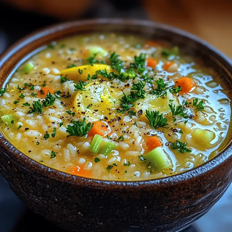 In the heart of Greek cuisine lies a treasure that brings warmth and comfort to many—a dish known affectionately as Lemony Comfort Bowl, or more traditionally, Greek Lemon Rice Soup. This delightful soup is celebrated for its vibrant flavors and creamy texture, making it a quintessential comfort food that evokes feelings of nostalgia and home. Whether enjoyed on a rainy day or served to soothe during a cold winter evening, this soup has an uncanny ability to wrap you in a cozy embrace, reminiscent of family gatherings and cherished memories.