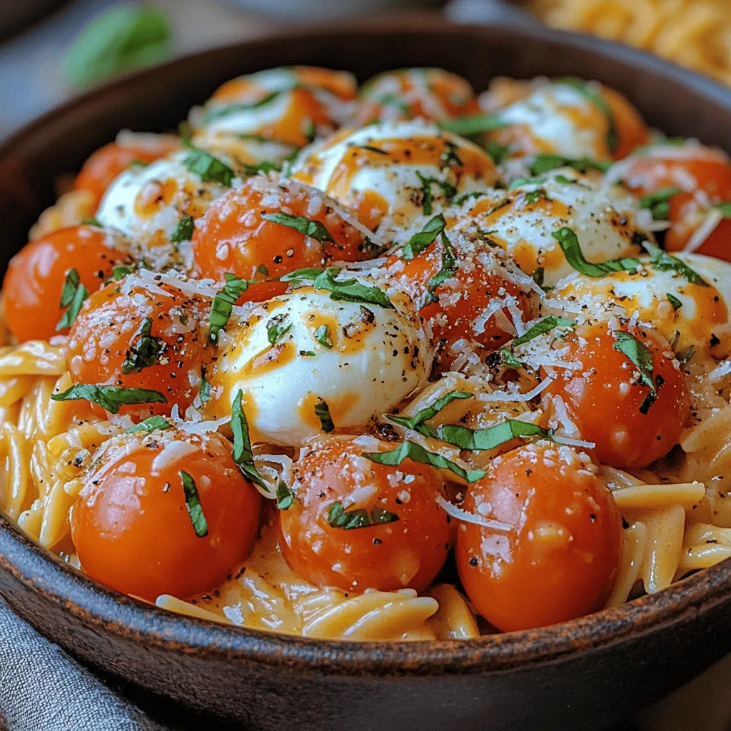 If you're looking for a dish that encapsulates the essence of summer while being comforting and satisfying, look no further than Creamy Caprese Orzo. This delightful pasta dish takes the classic Caprese salad—a beloved Italian favorite featuring fresh tomatoes, mozzarella, and basil—and infuses it with a creamy twist that elevates the traditional flavors to new heights. The allure of this dish lies not only in its vibrant colors but also in its rich texture and harmonious blend of flavors, making it the perfect choice for a quick weeknight dinner, a potluck gathering, or even a special occasion.