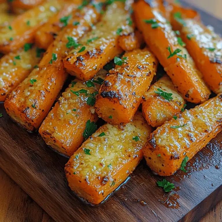 Garlic Parmesan Roasted Carrots are not just a side dish; they are a delightful celebration of flavor and nutrition that can elevate any meal. Whether you're preparing a casual family dinner or a more formal gathering, this recipe offers a versatile option that complements a variety of main courses. Roasting brings out the natural sweetness of the carrots while the garlic and Parmesan cheese infuse them with rich, savory flavors. This dish not only showcases the humble carrot but also highlights the beauty of simplicity in cooking—a perfect harmony of ease and taste that every home cook can appreciate.