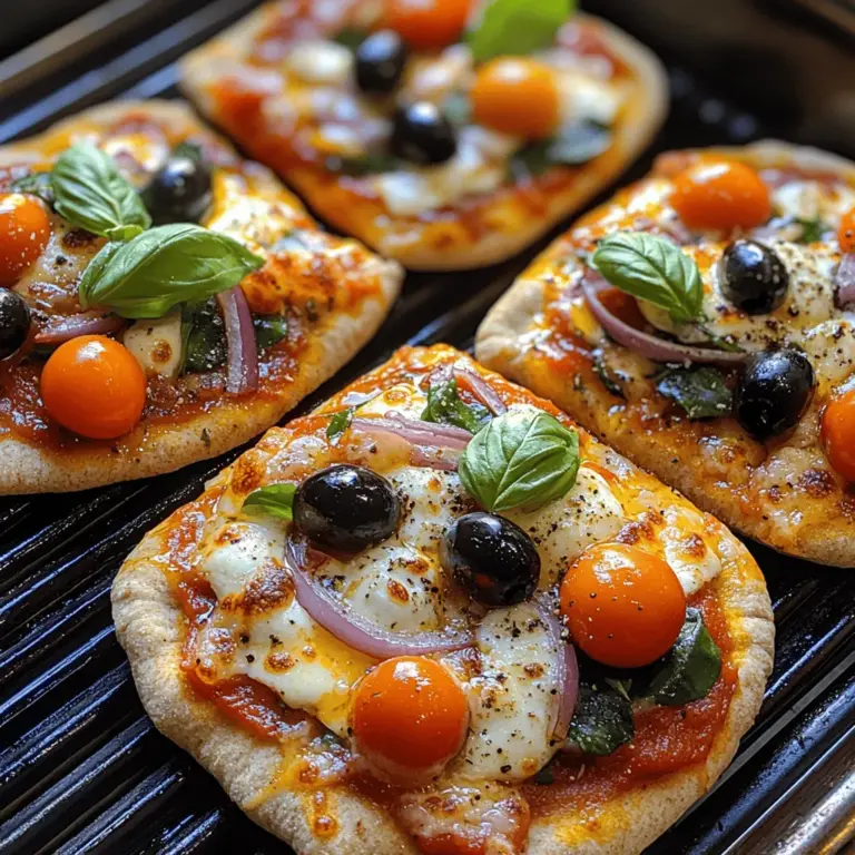 Grilled Pita Bread Pizza is an innovative twist on traditional pizza that combines the convenience of pita bread with the delightful flavors of your favorite toppings. This quick and easy recipe is perfect for busy weeknights or casual gatherings, offering a deliciously healthy alternative that is both satisfying and customizable. With just a few simple ingredients and minimal preparation, you can create a mouthwatering dish that everyone will love.