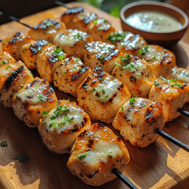 Skewers have long been a favorite culinary tool, especially in outdoor cooking, thanks to their ability to simplify meal preparation while enhancing flavors. Grilling skewered meats and vegetables not only ensures even cooking but also creates a delightful caramelization that brings out the best in each ingredient. Among the myriad of skewer recipes, Ranch Garlic Parmesan Chicken Skewers stand out for their unique flavor profile and ease of preparation. This dish combines the creamy, tangy essence of ranch dressing with the rich taste of Parmesan cheese and the aromatic punch of garlic, transforming simple chicken into an extraordinary meal.