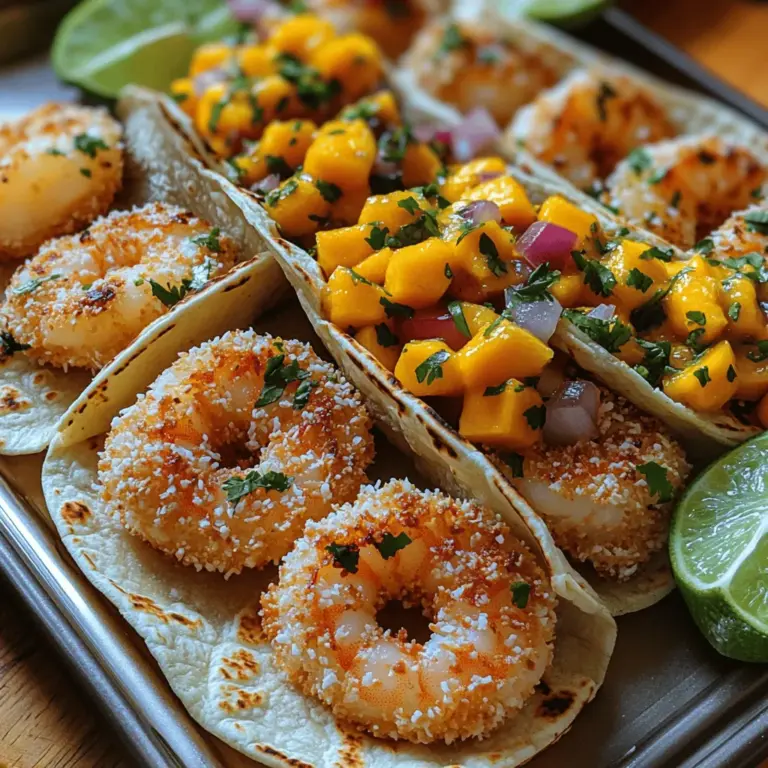 If you're searching for a dish that captures the essence of a tropical vacation while delighting your taste buds, look no further than Tropical Coconut Shrimp Tacos. This vibrant recipe combines succulent shrimp, a crunchy coconut coating, and fresh, zesty mango salsa, all wrapped in soft tortillas. The appeal of these tacos goes beyond their mouthwatering flavors; they are a celebration of the warmth of the tropics, making them perfect for summer gatherings or a cozy weeknight dinner.