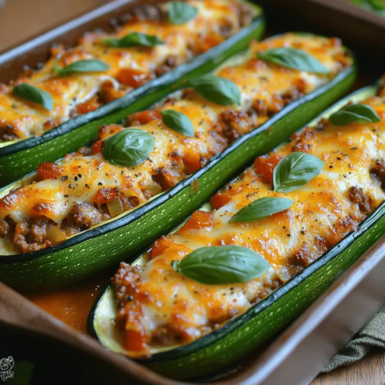 Zucchini boats have emerged as a delightful and health-conscious option for those looking to enjoy a satisfying meal without the guilt. This dish combines the natural goodness of zucchini with an array of savory fillings, making it a versatile choice for any dining occasion—from casual family dinners to more elaborate gatherings. The appeal of stuffed zucchini lies in its ability to harmonize different flavors and textures. Each bite reveals a tender zucchini shell cradling a delicious filling of ground beef, fresh vegetables, and a generous layer of melted cheese, creating a wholesome meal that delights the palate.