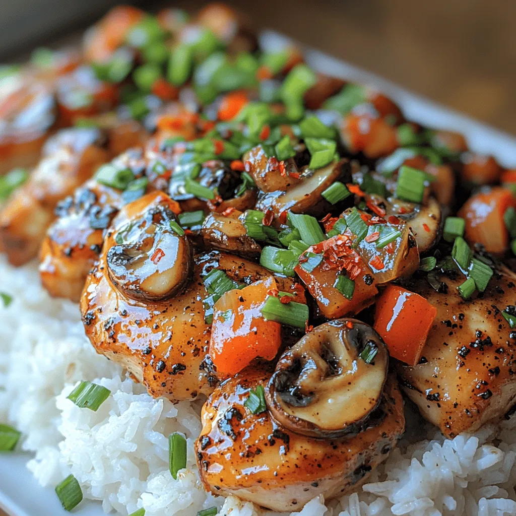 Savory Black Pepper Chicken with Mushrooms is a delightful dish that perfectly balances flavor, texture, and simplicity. This recipe not only highlights the robust flavor of black pepper but also celebrates the earthy richness of mushrooms, making it a favorite among home cooks and food enthusiasts alike. Imagine tender chicken thighs, marinated to perfection, sautéed with aromatic garlic, ginger, and a medley of vibrant vegetables. The result is a comforting, savory dish that warms the soul and tantalizes the taste buds.