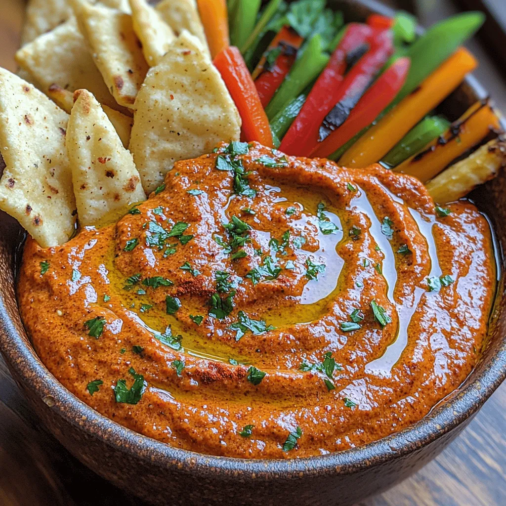 Creamy roasted red pepper dip is one of those culinary delights that tantalizes the taste buds and elevates any gathering. With its rich, velvety texture and a burst of flavor, this dip has become a favorite for parties, casual get-togethers, and even quiet evenings at home. The star of this dip is undoubtedly the roasted red peppers, which lend a sweet, smoky flavor that perfectly complements the creamy elements of the dip. Whether you're serving it with crunchy vegetables, warm pita chips, or slathering it on sandwiches, this dip proves to be incredibly versatile.