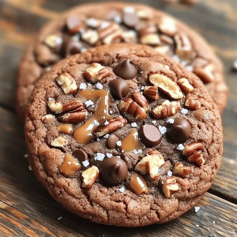 The magic of any cookie recipe lies in its ingredients. Each component plays a crucial role in achieving the perfect cookie, and understanding these ingredients can elevate your baking game. Here’s a look at the essential ingredients for Decadent Chocolate Caramel Turtle Cookies: