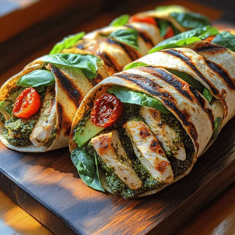To truly appreciate the excellence of Grilled Chicken Pesto Wraps, let’s delve deeper into the ingredients that make this dish a standout. Each ingredient is carefully chosen not just for its flavor, but also for its nutritional benefits.