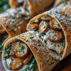 Are you searching for a quick yet satisfying meal that combines rich flavors with wholesome ingredients? Look no further than our Creamy Garlic Mushroom Wraps! This delightful dish is not only packed with savory goodness but also embraces the comfort food essence that wraps provide. Picture this: tender sautéed mushrooms enveloped in a creamy garlic sauce, all wrapped in a warm whole wheat tortilla. It’s a dish that caters to your taste buds while also offering a nutritious option for lunch or dinner.