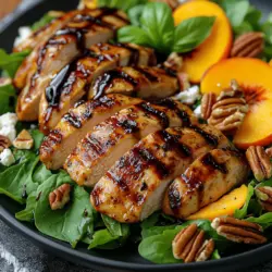 As the days grow longer and temperatures rise, our cravings shift towards lighter, fresher meals that celebrate the vibrant flavors of summer produce. One dish that perfectly embodies this seasonal spirit is Balsamic Glazed Chicken with Peach Salad. This delightful recipe features juicy grilled chicken marinated in a rich balsamic glaze, paired with a refreshing salad that showcases ripe peaches, mixed greens, and creamy feta cheese.