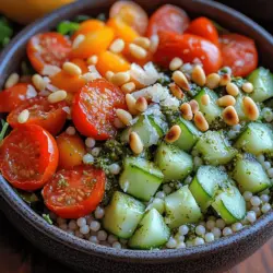 Pesto is a versatile sauce that can be tailored to suit individual tastes and dietary needs. While the classic basil pesto is a favorite, there are numerous variations that can elevate your Chilled Mediterranean Pearl Couscous Pesto Bowls. Here are a few delightful alternatives: