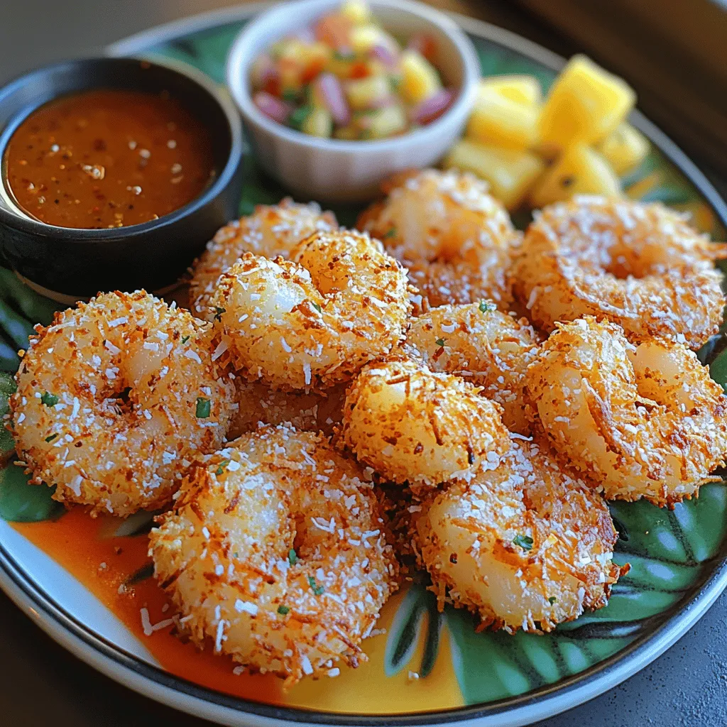 Coconut shrimp is a beloved appetizer that transports your taste buds to tropical paradises with every crunchy bite. This dish, typically deep-fried, combines the sweetness of coconut with tender shrimp, creating a delightful contrast that has made it a staple on both restaurant menus and at home gatherings. Whether served as a starter at a dinner party or enjoyed as a snack during a beach day, coconut shrimp has earned its place in the hearts of seafood lovers everywhere.