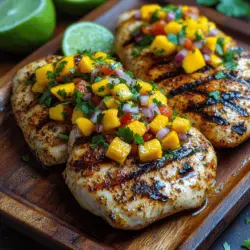 Are you ready to elevate your summer grilling game with a dish that bursts with tropical flavors? Introducing *Tropical Bliss Mango Salsa Grilled Chicken*, a delightful recipe that not only tantalizes your taste buds but also brings a refreshing twist to your mealtime. This dish combines the succulence of grilled chicken with a vibrant mango salsa, creating a perfect harmony of savory and sweet. Whether you're hosting a backyard barbecue or simply looking for a quick weeknight dinner, this recipe is sure to impress.