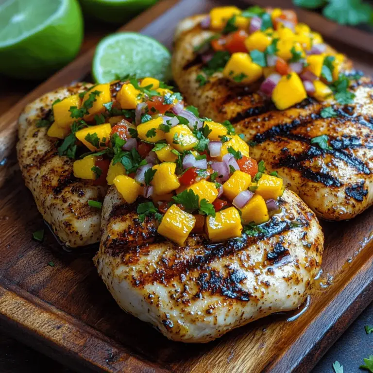 Are you ready to elevate your summer grilling game with a dish that bursts with tropical flavors? Introducing *Tropical Bliss Mango Salsa Grilled Chicken*, a delightful recipe that not only tantalizes your taste buds but also brings a refreshing twist to your mealtime. This dish combines the succulence of grilled chicken with a vibrant mango salsa, creating a perfect harmony of savory and sweet. Whether you're hosting a backyard barbecue or simply looking for a quick weeknight dinner, this recipe is sure to impress.