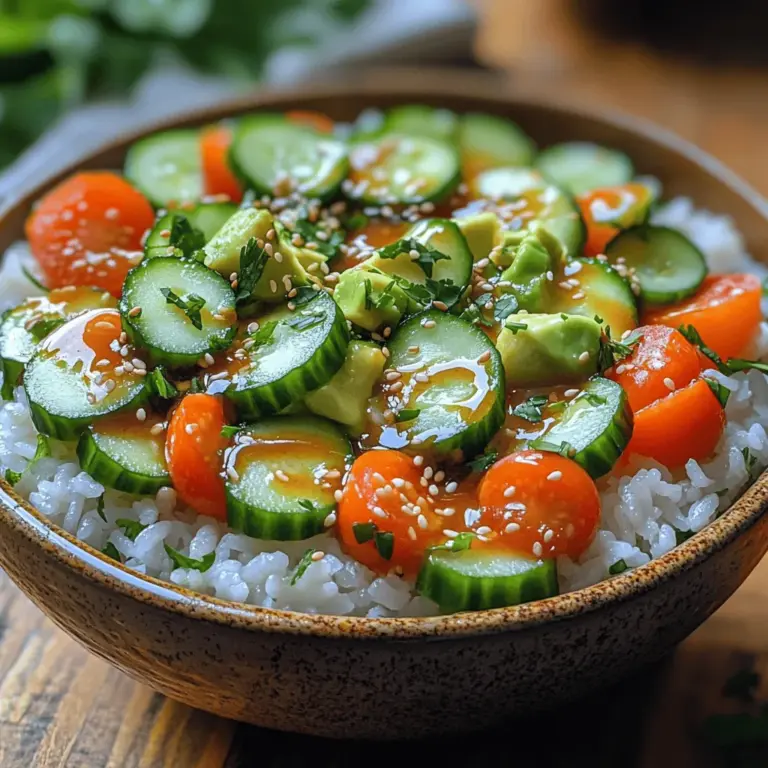 In recent years, rice bowls have surged in popularity, becoming a staple in the realm of healthy eating. Their appeal lies in their versatility, allowing for a harmonious blend of flavors, colors, and textures, all packed into a single, satisfying meal. Among the myriad of rice bowl options, the Cucumber Avocado Rice Bowl stands out as a light and nutritious choice, perfect for warm days or when you crave something refreshing yet filling.