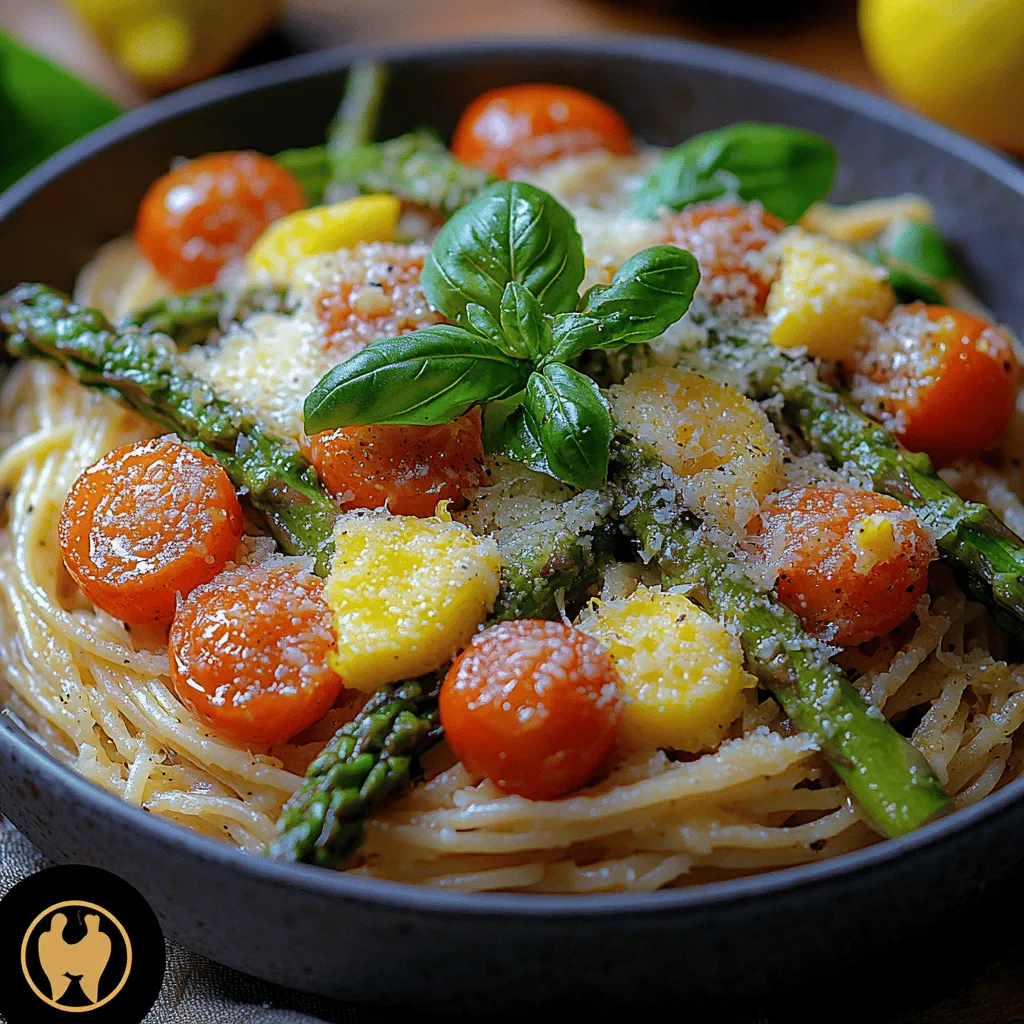 Asparagus Delight Pasta is a vibrant and refreshing dish that celebrates the delicate flavors of fresh asparagus alongside the comforting essence of pasta. This recipe is ideal for those looking to indulge in a healthy yet satisfying meal, making it a perfect choice for both busy weeknights and elegant dinner parties. The combination of sautéed asparagus, aromatic garlic, and the zest of lemon creates a harmonious blend of flavors that will tantalize your taste buds and impress your guests.
