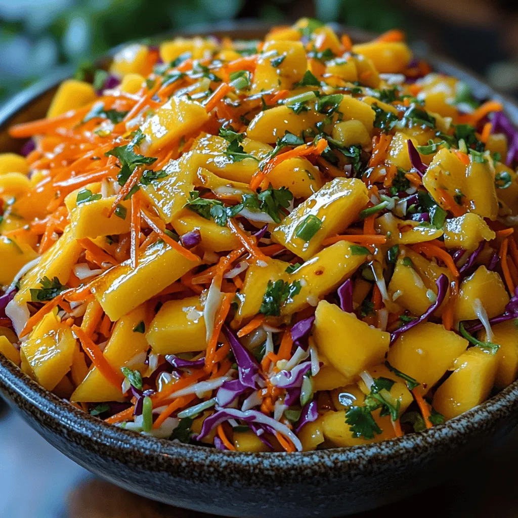 Are you ready to elevate your culinary creations with a vibrant and refreshing dish? The Tropical Zest Mango Slaw is a delightful combination of tropical flavors and crunchy textures that can transform any meal. This slaw is not just a feast for the eyes; it bursts with the natural sweetness of ripe mangoes, the crispness of fresh vegetables, and a zesty dressing that ties everything together. Whether you’re looking for a perfect side dish for grilled meats, a topping for tacos, or a light and healthy meal on its own, this Tropical Zest Mango Slaw is sure to impress.