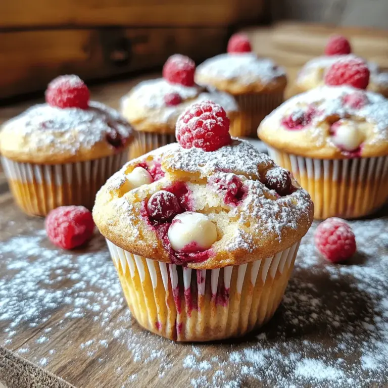 Muffins have long held a special place in the hearts of breakfast lovers and snack enthusiasts alike. Their versatility allows them to be enjoyed in a myriad of flavors and forms, making them an appealing option for any time of day. Whether you prefer a hearty bran muffin to kickstart your morning or a sweet treat to accompany your afternoon tea, muffins cater to every palate. Among the countless varieties, Raspberry White Chocolate Dream Muffins stand out as a delightful indulgence that perfectly balances tartness and sweetness.