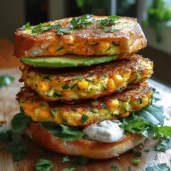 Welcome to the delightful world of Zesty Zucchini Corn Fritter Sandwiches, where the vibrant flavors of summer come together in a wholesome, plant-based dish. This recipe is a celebration of fresh ingredients, featuring the star players—zucchini and corn—crafted into crispy fritters that serve as the perfect filling for a delicious sandwich. Whether you are a vegetarian, a health-conscious eater, or just someone looking for a light yet satisfying meal, these fritter sandwiches are sure to please your palate.