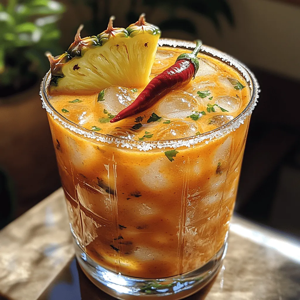 If you're looking for a cocktail that excites the palate and refreshes the spirit, the Spicy Serrano Pineapple Margarita is an exceptional choice. This vibrant drink combines the sweetness of fresh pineapple juice with the heat of serrano peppers, balanced by the tartness of lime. It's a bold twist on the classic margarita that offers an invigorating experience with every sip.
