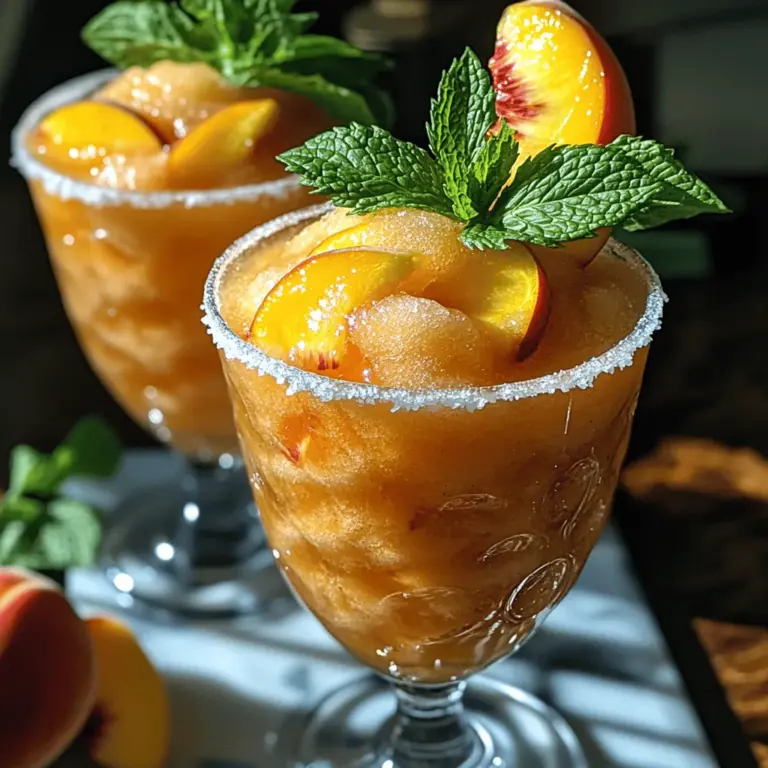 To achieve the perfect Peachy Paradise Bellini Slushies, understanding the role of each ingredient is crucial. Each component contributes to the overall flavor, texture, and experience of the drink, ensuring that every sip is a moment of bliss.