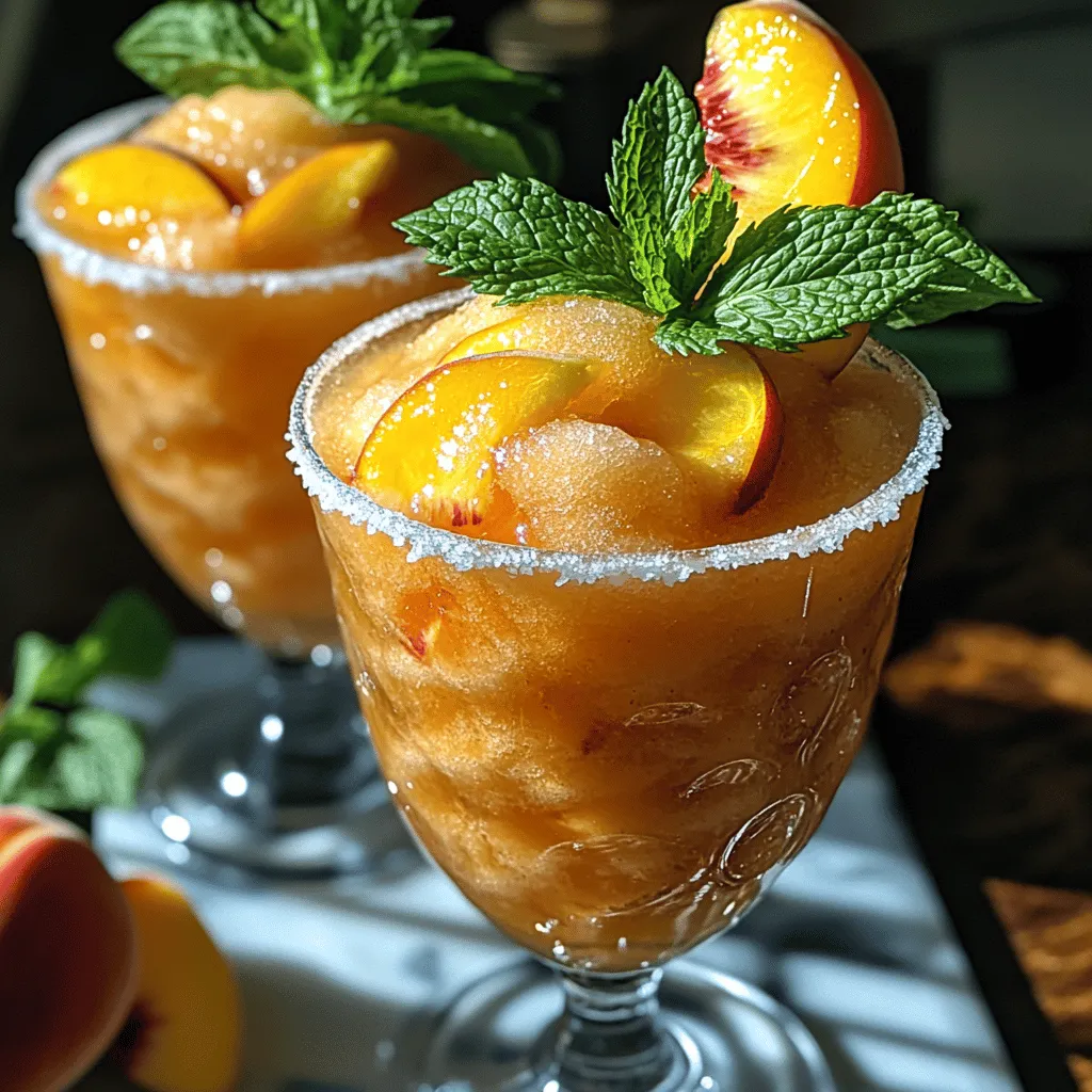 To achieve the perfect Peachy Paradise Bellini Slushies, understanding the role of each ingredient is crucial. Each component contributes to the overall flavor, texture, and experience of the drink, ensuring that every sip is a moment of bliss.