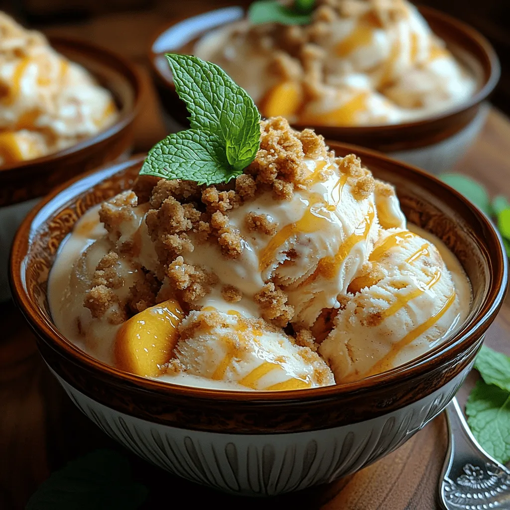 Peach Crumble Ice Cream Delight: A Summertime Sensation