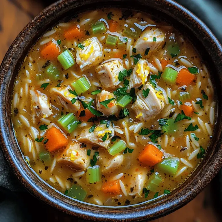 To craft the perfect Zesty Creamy Lemon Chicken Orzo Soup, it's essential to understand the role each ingredient plays in building the dish's rich tapestry of flavors and textures. Each component adds its own unique touch, making the soup a delightful experience for your palate.