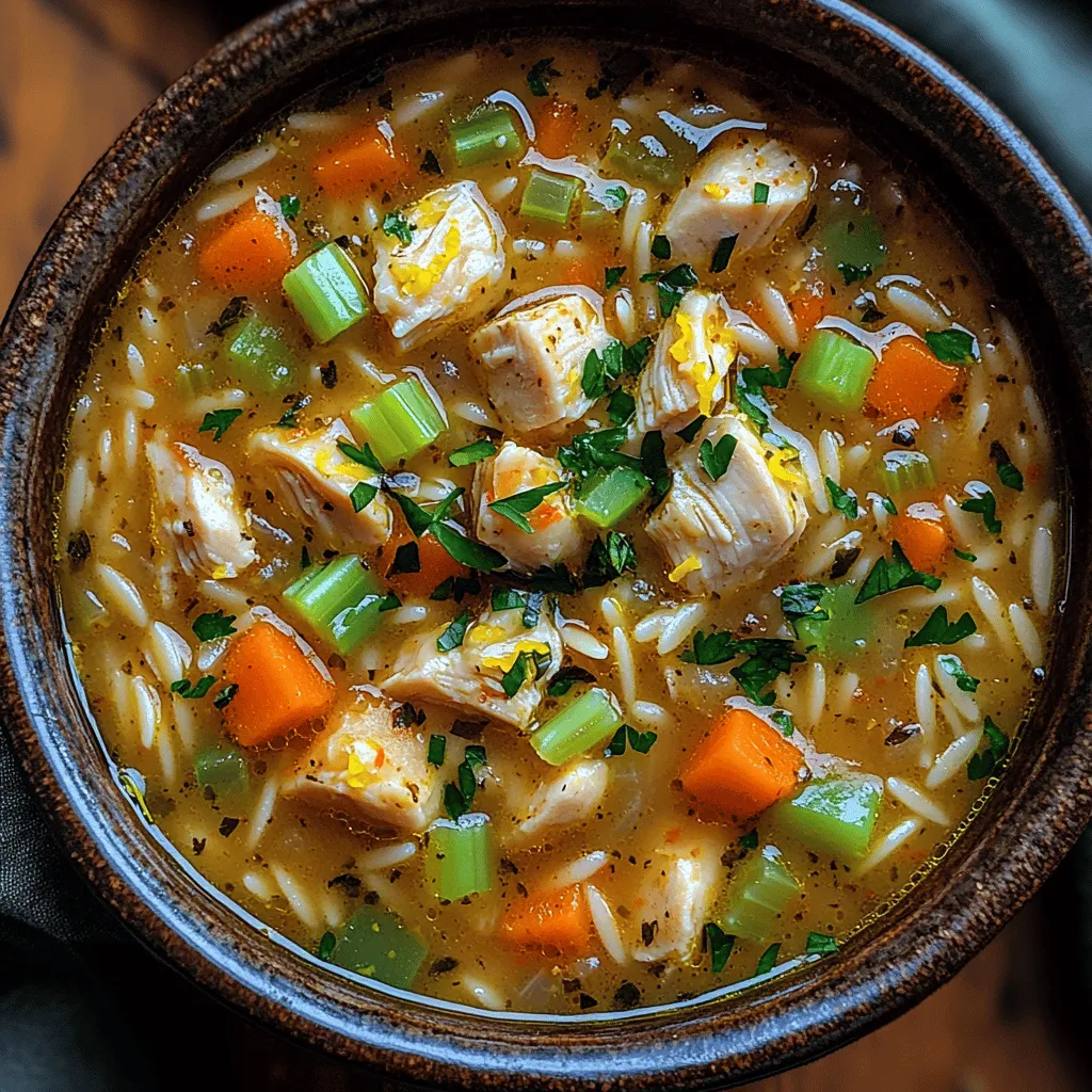 Zesty Creamy Lemon Chicken Orzo Soup: A Heartwarming Delight
