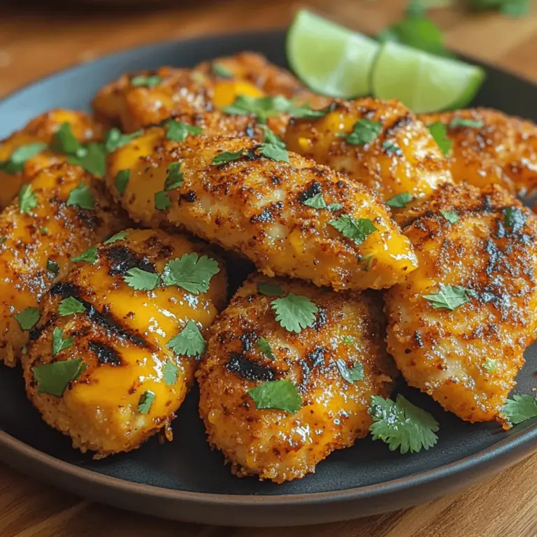 If you're looking for a dish that combines the tantalizing allure of sweetness with a spicy kick, Spicy Sweet Chili Mango Chicken Tenders are the perfect choice. This unique recipe not only tantalizes your taste buds but also presents a visual feast that’s hard to resist. Chicken tenders, often a favorite among both children and adults, are transformed through the vibrant flavors of mango and chili, creating a meal that is both exciting and satisfying. The balance of sweet and heat in this dish showcases the importance of flavor harmony in cooking, making it a sure-fire crowd-pleaser for gatherings, weeknight dinners, or even meal prep.