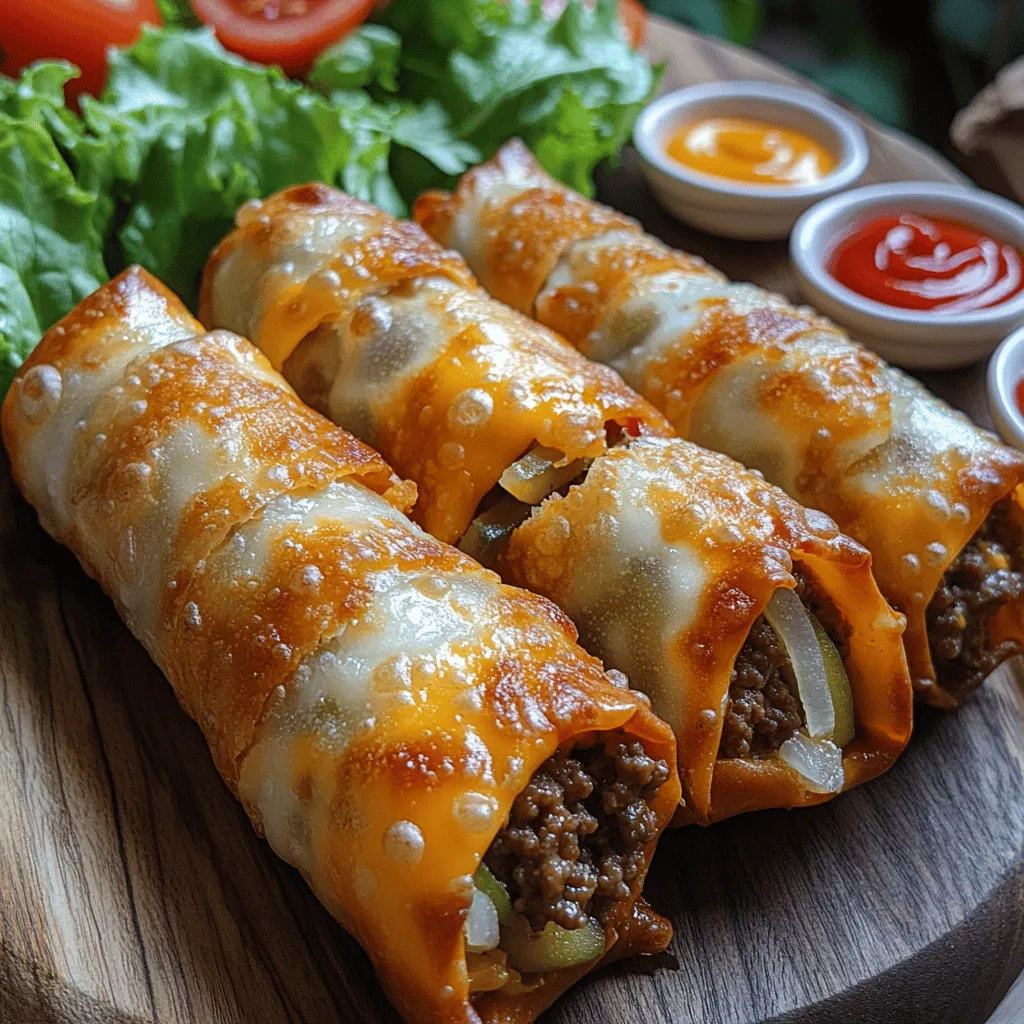 To truly appreciate the Cheesy Crunchy Cheeseburger Eggrolls, it’s essential to understand the key ingredients that make this dish so irresistible. Each component plays a significant role in building the flavor and texture, ensuring that every bite is a delightful experience.