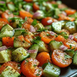 As the warm weather rolls in, there's nothing quite as satisfying as a refreshing salad that not only tantalizes your taste buds but also nourishes your body. The Refreshing Cucumber Tomato Avocado Salad is a vibrant dish that embodies the essence of summer. With its crisp textures and bright flavors, this salad is perfect for various occasions—from backyard barbecues to casual family dinners or even as a light lunch at your desk. Whether you're looking to impress guests at a gathering or simply craving a healthy meal, this salad is both delightful and visually appealing.