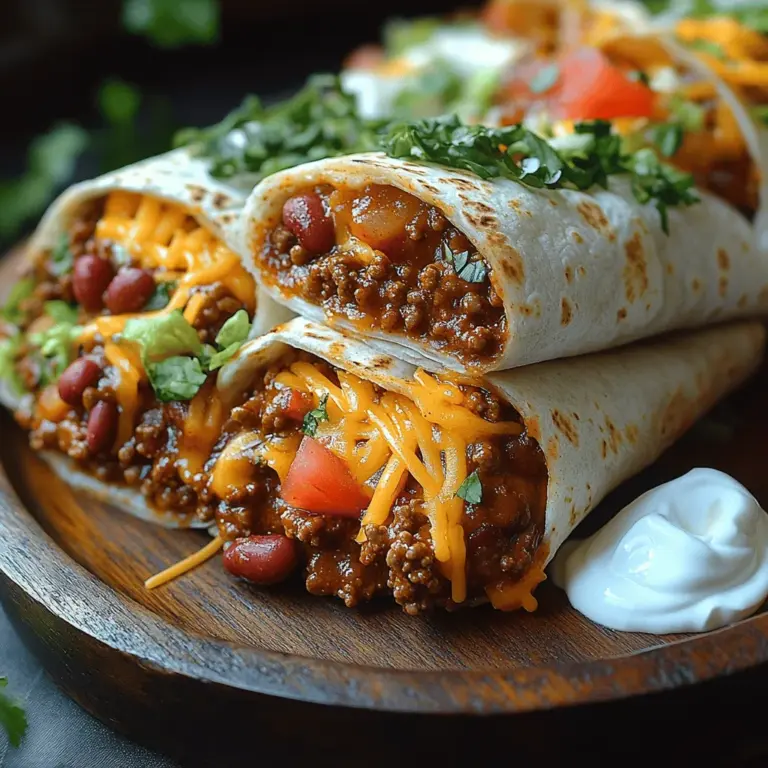 Burritos have long captured the hearts and appetites of food lovers across the globe, celebrated not only for their delightful flavors but also for their incredible versatility. Whether you are looking for a hearty meal to satisfy your hunger or a quick snack to enjoy on the go, burritos can easily adapt to any culinary occasion. From traditional bean and cheese fillings to extravagant gourmet versions, the possibilities are endless. Among the myriad of burrito recipes, the Chili Cheese Burrito Fiesta stands out as an irresistible twist on the classic.
