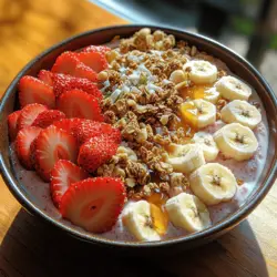 Are you looking for a quick, nutritious breakfast option that packs a flavorful punch? The Strawberry Banana Bliss Bowl is the perfect choice for health-conscious individuals who want a delicious way to kickstart their day. This vibrant and colorful dish combines the natural sweetness of strawberries and bananas with a creamy base, making it not only visually appealing but also a nutritious powerhouse.