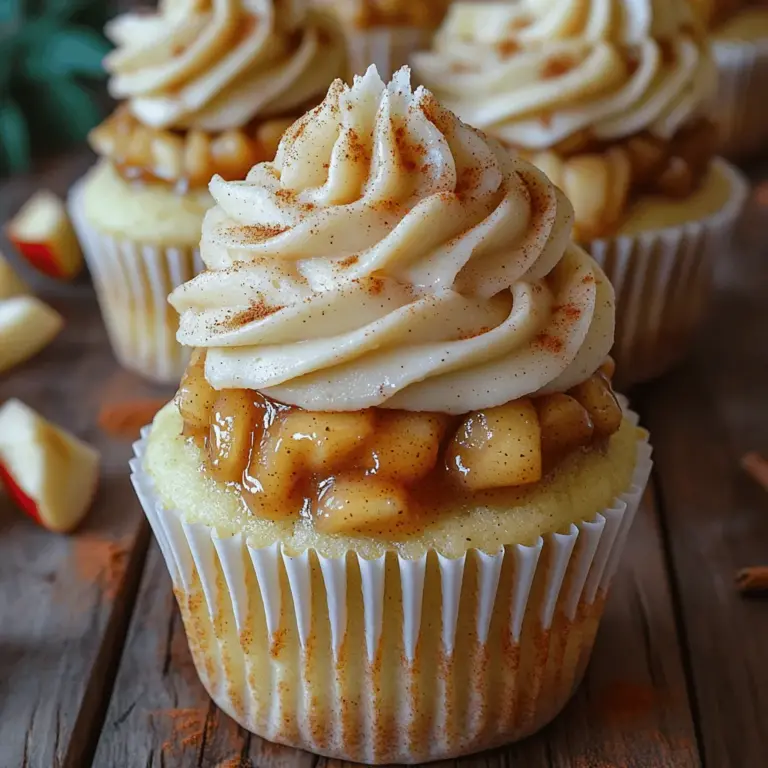 There's something magical about combining two beloved desserts into one delightful creation, and that's precisely what the Sweet & Tart Apple Pie Stuffed Cupcakes offer. Imagine biting into a soft, fluffy cupcake only to discover a warm, gooey apple pie filling nestled inside. Topped with rich cinnamon buttercream frosting, these cupcakes are a perfect fusion of classic apple pie and modern cupcake culture. They make for a unique dessert option that not only satisfies your sweet tooth but also evokes the comforting flavors of fall, regardless of the season.