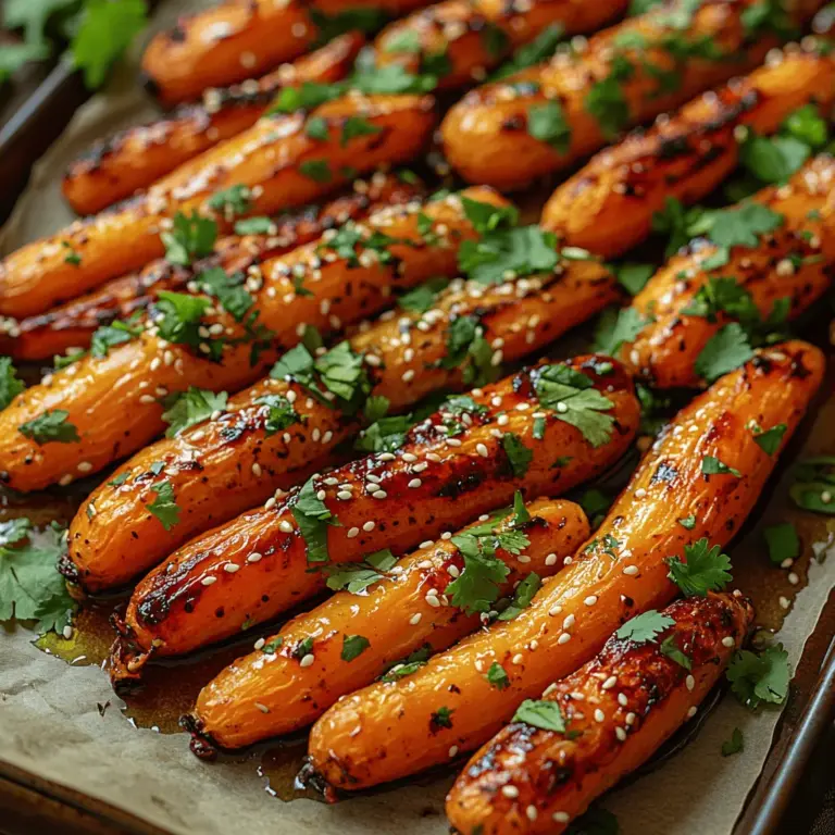 Roasting vegetables is a cooking technique that transforms their natural flavors through caramelization, resulting in a dish that is both visually appealing and delicious. The high heat of the oven draws out the inherent sweetness in carrots, allowing them to develop a tender texture with slightly crisp edges. This transformation can make vegetables more palatable, especially for children or those who may not typically enjoy them. When subjected to the roasting process, carrots undergo a magical change, becoming sweeter and richer in flavor, which is further enhanced by the sticky glaze of Sriracha and honey. This method not only intensifies their flavor but also adds a beautiful caramelized finish that can elevate any meal.