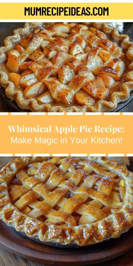 Discover the joy of making a Whimsical Apple Pie with a flaky crust that's sure to impress! This classic dessert combines sweet and tart apples with a buttery crust, creating a comforting treat filled with nostalgia. Learn about the best apple varieties, the science behind the perfect crust, and step-by-step instructions to craft your pie. Whether for a holiday gathering or a cozy night in, this recipe will fill your kitchen with warmth and delightful aromas. Create delicious memories with each slice!