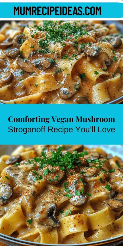 Discover the comforting flavors of Savory Vegan Mushroom Stroganoff, a delicious plant-based twist on a classic dish. Made with a blend of mushrooms, rich spices, and creamy sauces, this dish is not only satisfying but also packed with nutrients. Perfect for cozy dinners or elegant gatherings, serve it over your favorite vegan pasta or with crusty bread. Explore the joys of vegan cooking while treating yourself to a healthy, hearty meal that everyone will enjoy.