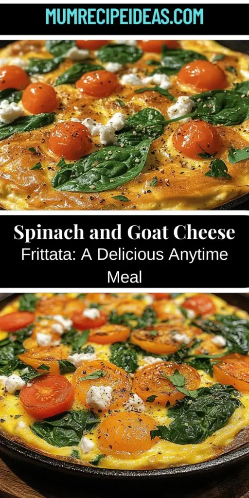 Discover the delicious Spinach & Goat Cheese Frittata Delight, a versatile dish perfect for any meal of the day. This easy recipe features earthy spinach, creamy goat cheese, and sweet cherry tomatoes, delivering a burst of flavor with every bite. Packed with nutrients and simple to make, it’s ideal for busy lifestyles or culinary adventures alike. Explore the endless possibilities of frittatas and enjoy a satisfying meal that’s as nutritious as it is tasty!