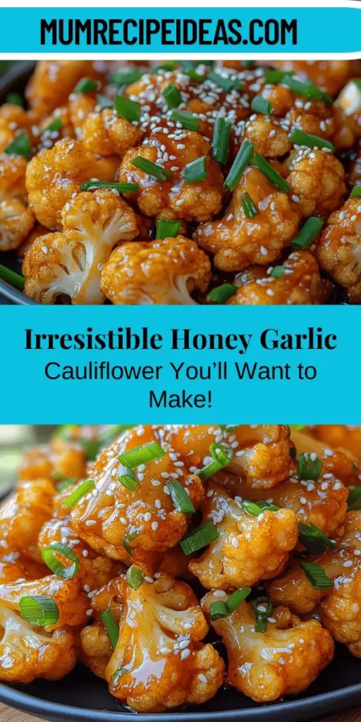 Dive into the delicious world of plant-based cuisine with Sweet & Savory Sticky Honey Garlic Cauliflower. This scrumptious dish features crispy cauliflower florets drizzled in a rich, sticky honey garlic sauce that balances sweet and savory flavors perfectly. Not only is it easy to prepare, but it's also packed with nutrients, making it a healthy choice for any meal. Whether served as an appetizer, side dish, or main course, this recipe will impress everyone at your table.