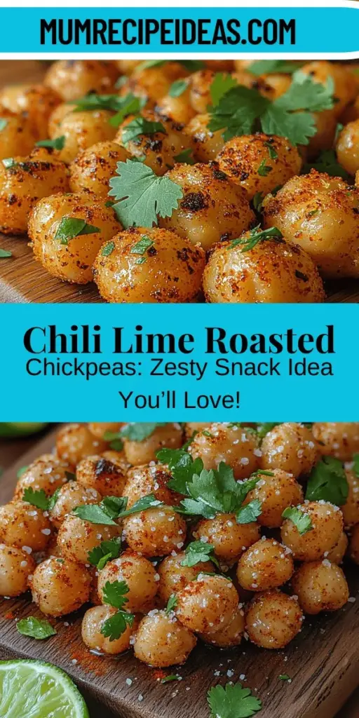 Discover the delicious world of Zesty Crunch: Chili Lime Roasted Chickpeas, the perfect healthy snack that's both crunchy and flavorful. Packed with protein and fiber, these roasted chickpeas are seasoned with bold chili and refreshing lime for a zesty twist. Ideal for busy days or family munchies, this versatile recipe is easy to prepare and can elevate your meals. Learn how to make this nutritious snack, and enjoy its satisfying crunch as a standalone treat or a topping for salads and grain bowls.