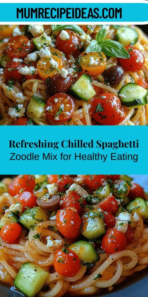 If you're looking for a light and healthy meal option, try the Chilled Spaghetti Zoodle Mix. This vibrant dish combines spiralized zucchini noodles with a variety of fresh vegetables, making it a perfect no-cook choice for hot summer days. Packed with nutrients and flavor, this recipe is gluten-free and vegetarian-friendly, appealing to many dietary preferences. Enjoy a refreshing, guilt-free meal that’s as delicious as it is nourishing!