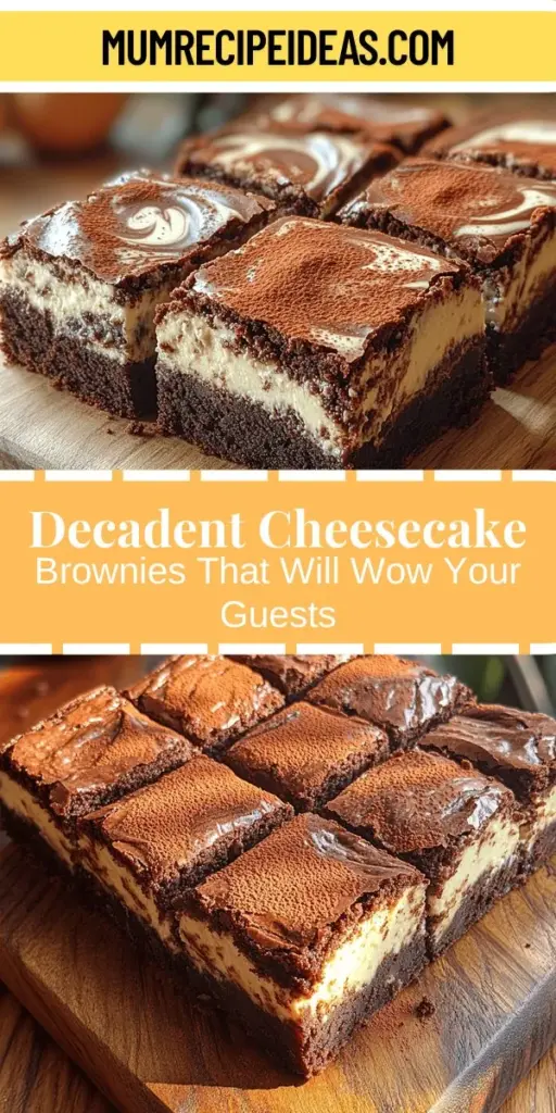 Indulge in the perfect combination of fudgy brownies and creamy cheesecake with decadent cheesecake brownies. This delightful dessert elevates a classic favorite, making it ideal for any occasion, from birthday parties to cozy nights in. With a simple preparation process, these brownies feature two delicious layers that offer a satisfying contrast in texture and flavor. Impress your guests and satisfy your sweet tooth with this irresistible treat that’s surprisingly easy to make!