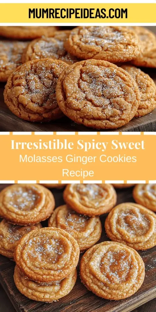 Discover the joy of baking with Spicy Sweet Molasses Ginger Cookies! These delicious treats blend warm spices like ginger and cinnamon with the rich flavor of molasses, creating a chewy cookie that's perfect for any occasion. Whether it’s for a cozy night in or a festive gathering, you’ll love the delightful aroma that fills your kitchen as they bake. This simple step-by-step guide will ensure your cookies come out perfect every time. Enjoy making and sharing these heartwarming delights!