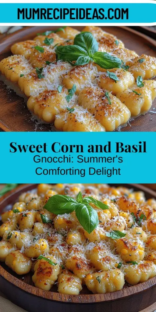 Experience comfort and freshness with Sweet Corn and Basil Gnocchi Delight, a unique twist on traditional Italian gnocchi. This dish features sweet corn for a delightful crunch and aromatic basil, making it perfect for summer gatherings or cozy dinners. Learn how to make this vibrant recipe using fresh ingredients, a step-by-step guide, and tips for perfecting your gnocchi. Enjoy a wholesome meal that combines flavor, tradition, and creativity in the kitchen.